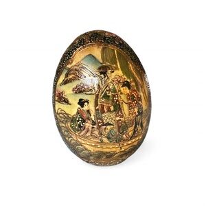 Vintage Satsuma Oriental Egg #homedecor
